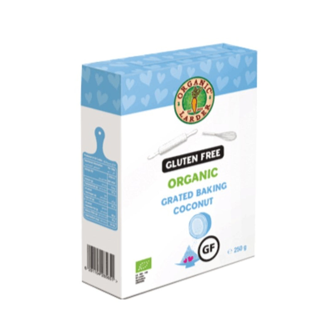 ORGANIC LARDER Baking Grated Coconut, 250g