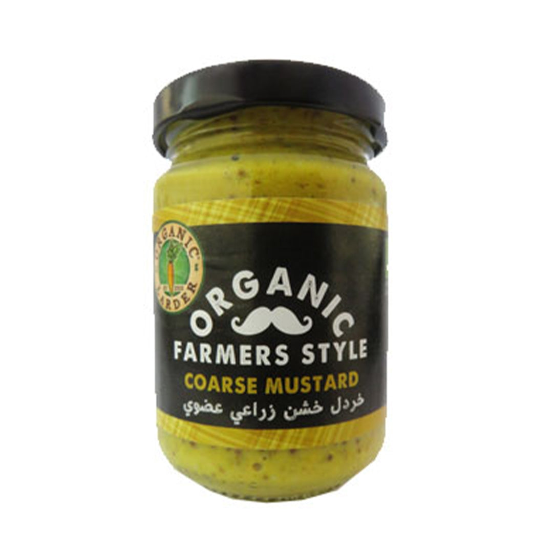 ORGANIC LARDER Farmers Style Coarse Mustard, 145ml - Organic, Vegan, Gluten Free