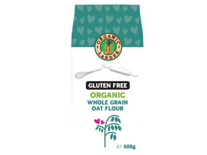 ORGANIC LARDER Gluten Free Whole Grain Oat Flour, 500g - Organic, Vegan, Gluten Free, Natural