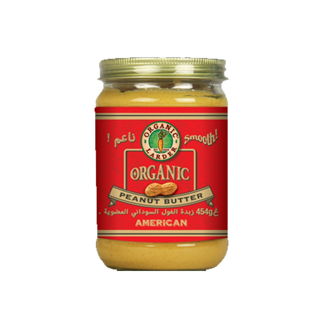ORGANIC LARDER Peanut Butter, Creamy, 454g - Organic, Vegan, Natural