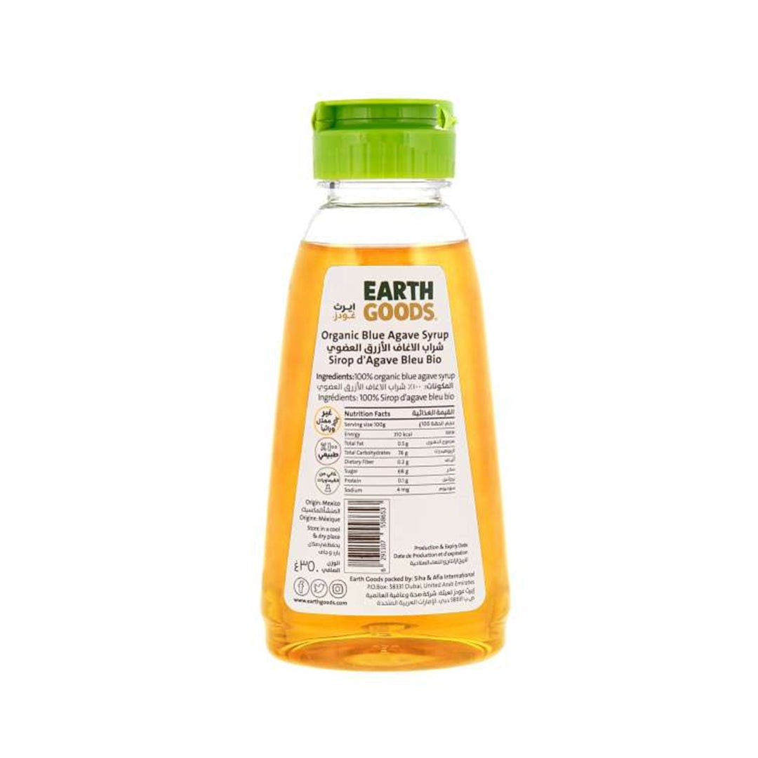 EARTH GOODS Organic Blue Agave Syrup, 350g - Organic, Vegan, Gluten Free, Non GMO
