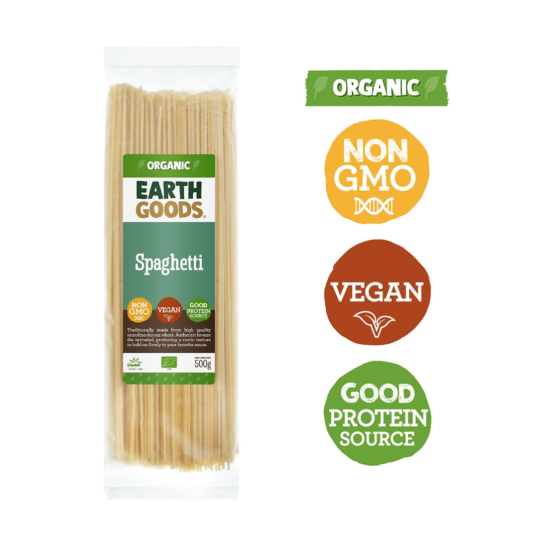 EARTH GOODS Organic Spaghetti, 500g