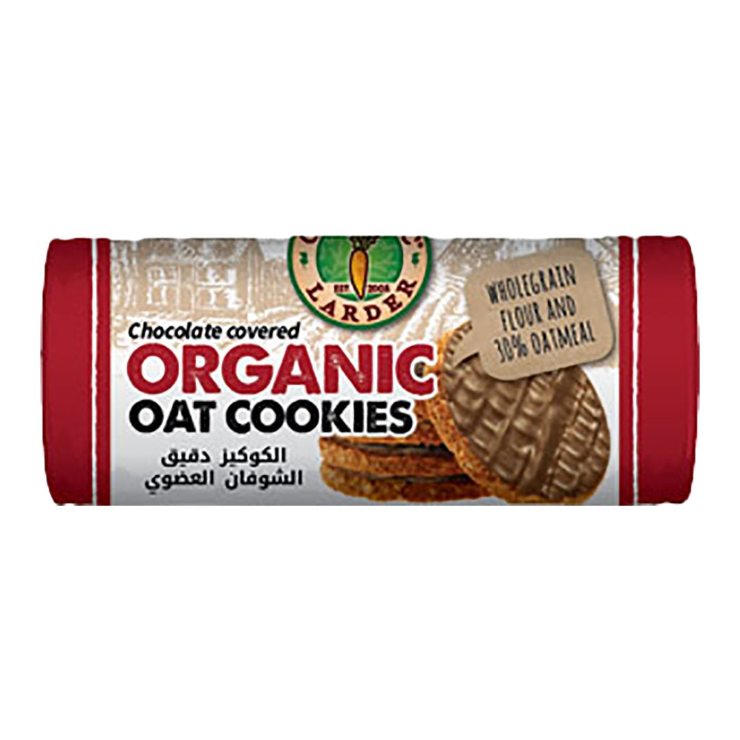ORGANIC LARDER Chocolate Covered Oat Cookies, 300g - Organic, Natural