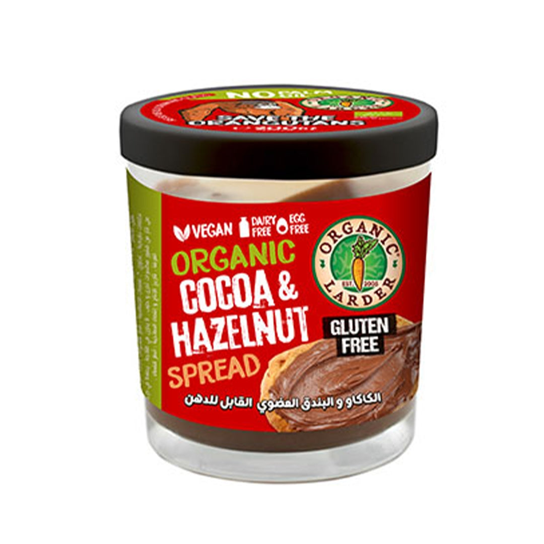 ORGANIC LARDER Cocoa & Hazelnut Spread, 200g