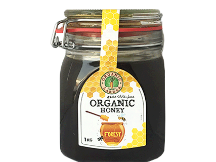 ORGANIC LARDER Raw Organic Honey, Forest, 1Kg - Organic, Natural