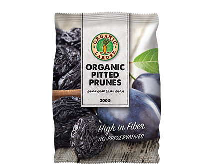 ORGANIC LARDER Pitted Prunes, 200g - Organic, Natural
