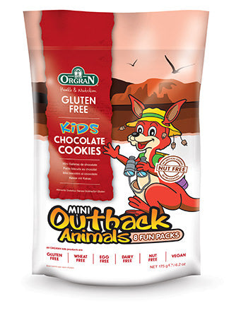 ORGRAN Mini Outback Animals Chocolate Cookies, 175g
