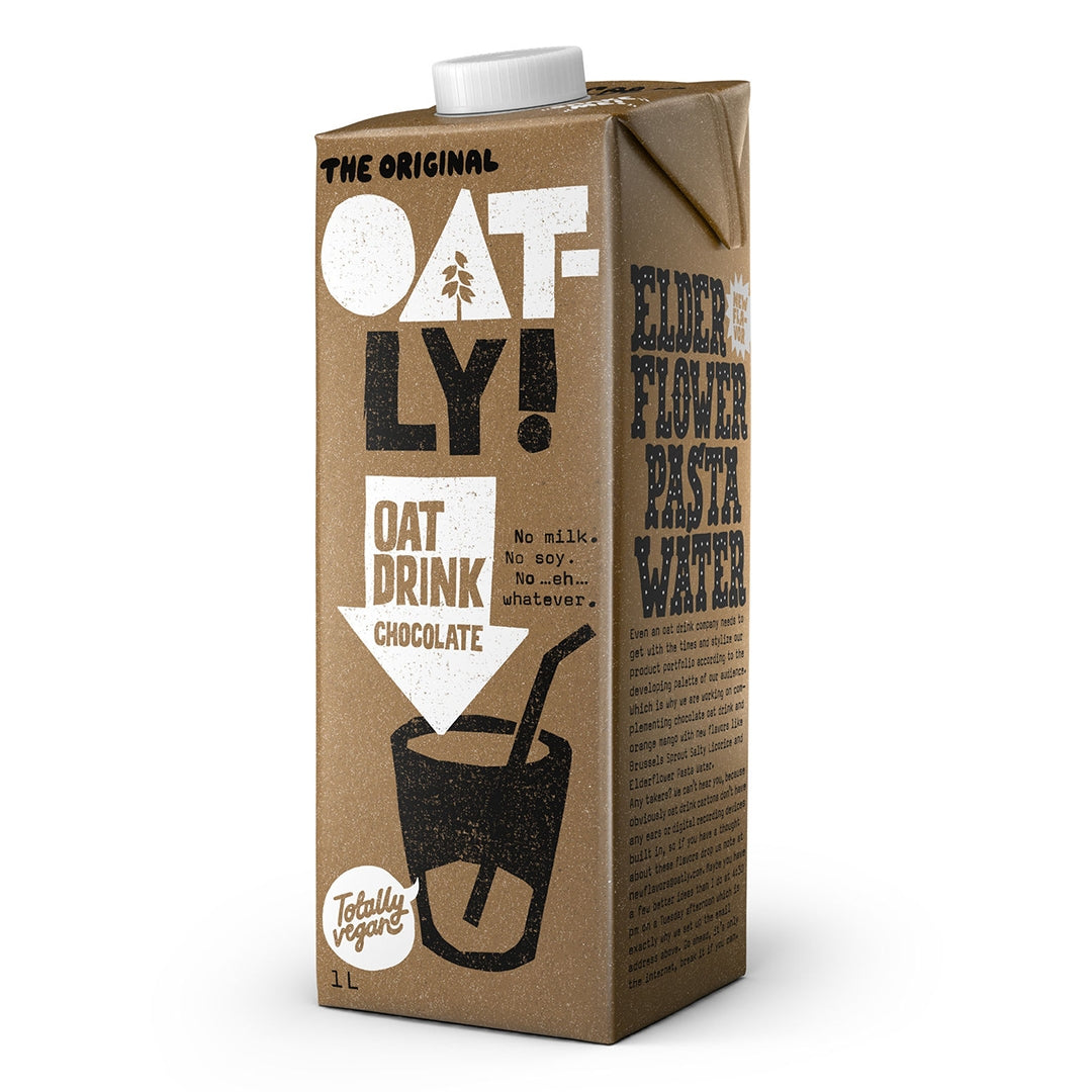 OATLY! Oat Drink Chocolate, 1L - Vegan, Dairy Free, Soy Free