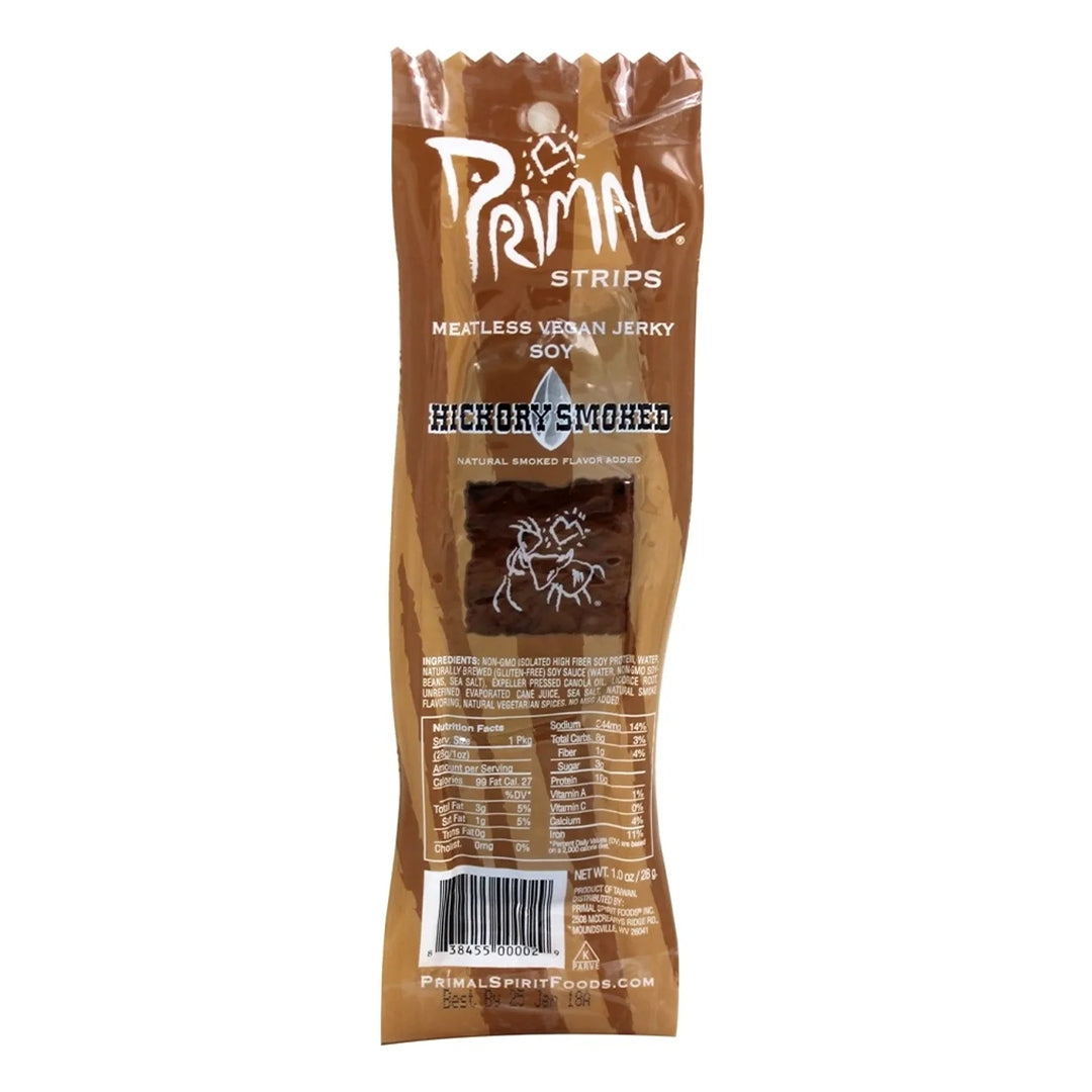 PRIMAL SPIRIT Vegan Jerky Soy Hickory Smoked Flavor, 28g