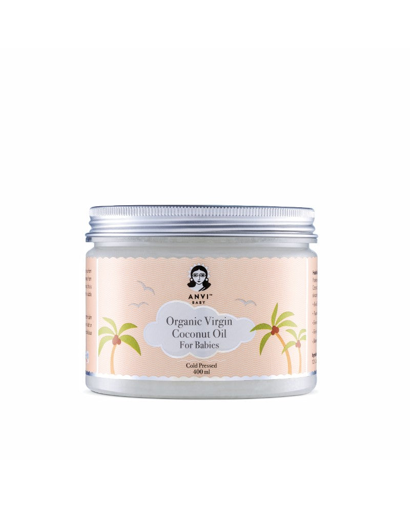 ANVI EARTH Organic Virgin Coconut Oil For Babies, 400ml