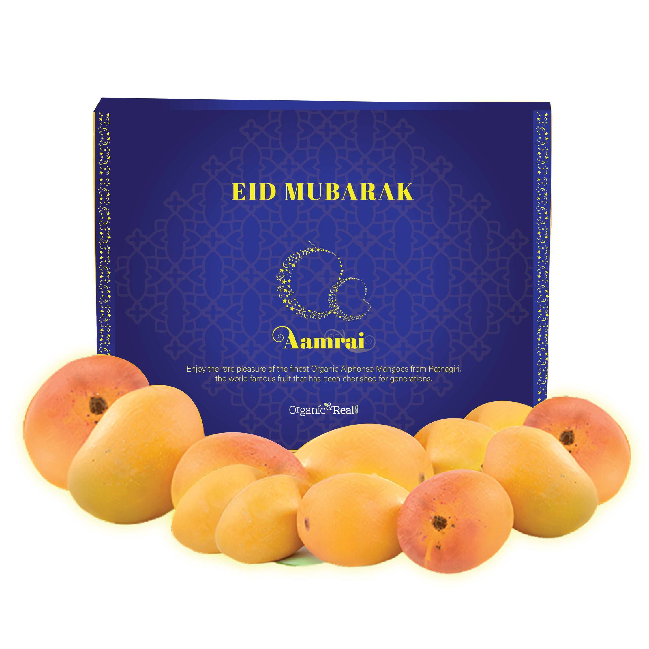 Buy Premium Eid Organic Alphonso Mango Gift Box (12 Pcs) – Ratnagiri | UAE Delivery
