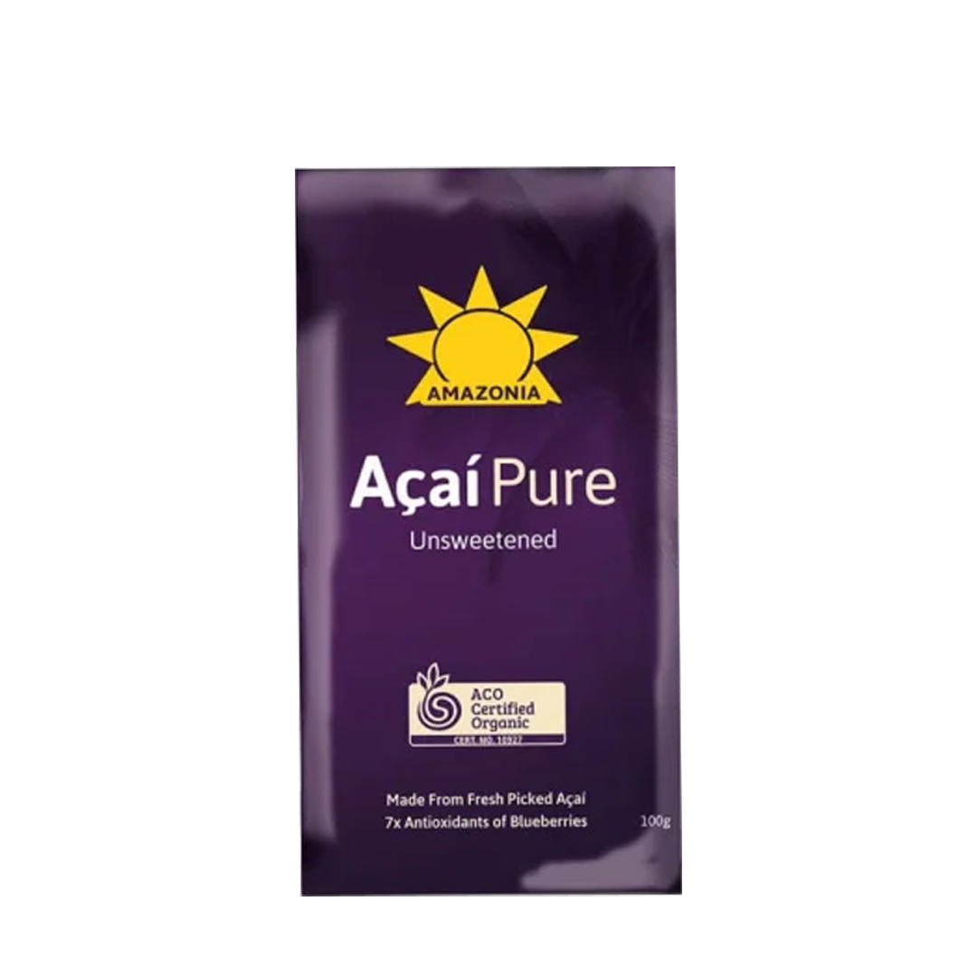 AMAZONIA Organic Acai Pure Unsweetened Smoothies, 400g