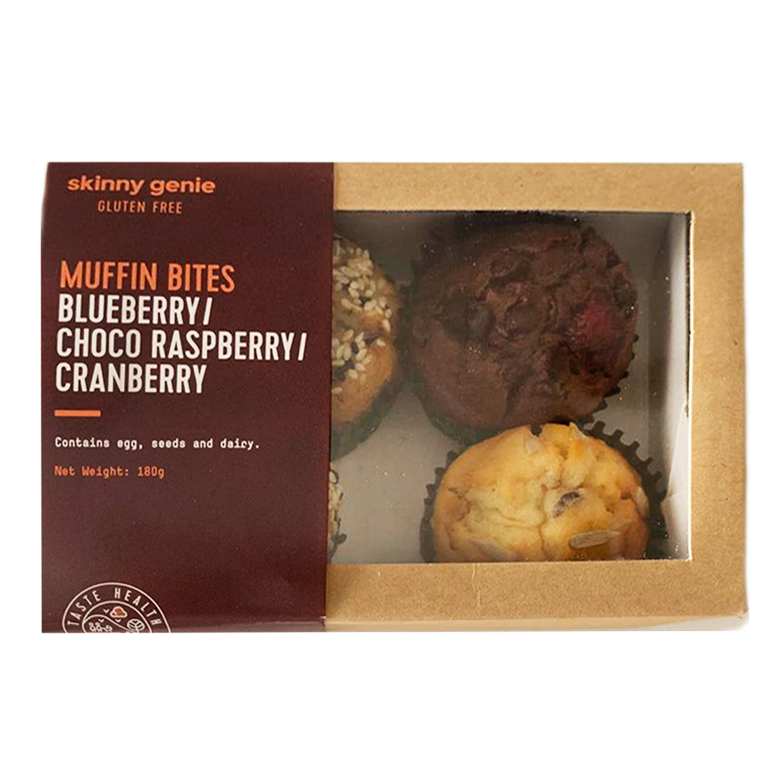 SKINNY GENIE Assorted Gluten Free Muffin Bites, 50g