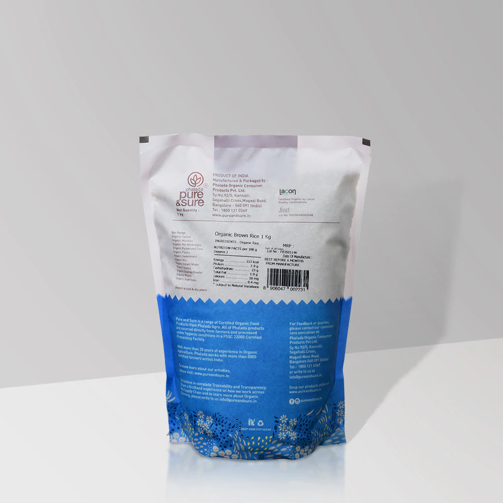 PURE & SURE Organic Brown Rice, 1kg