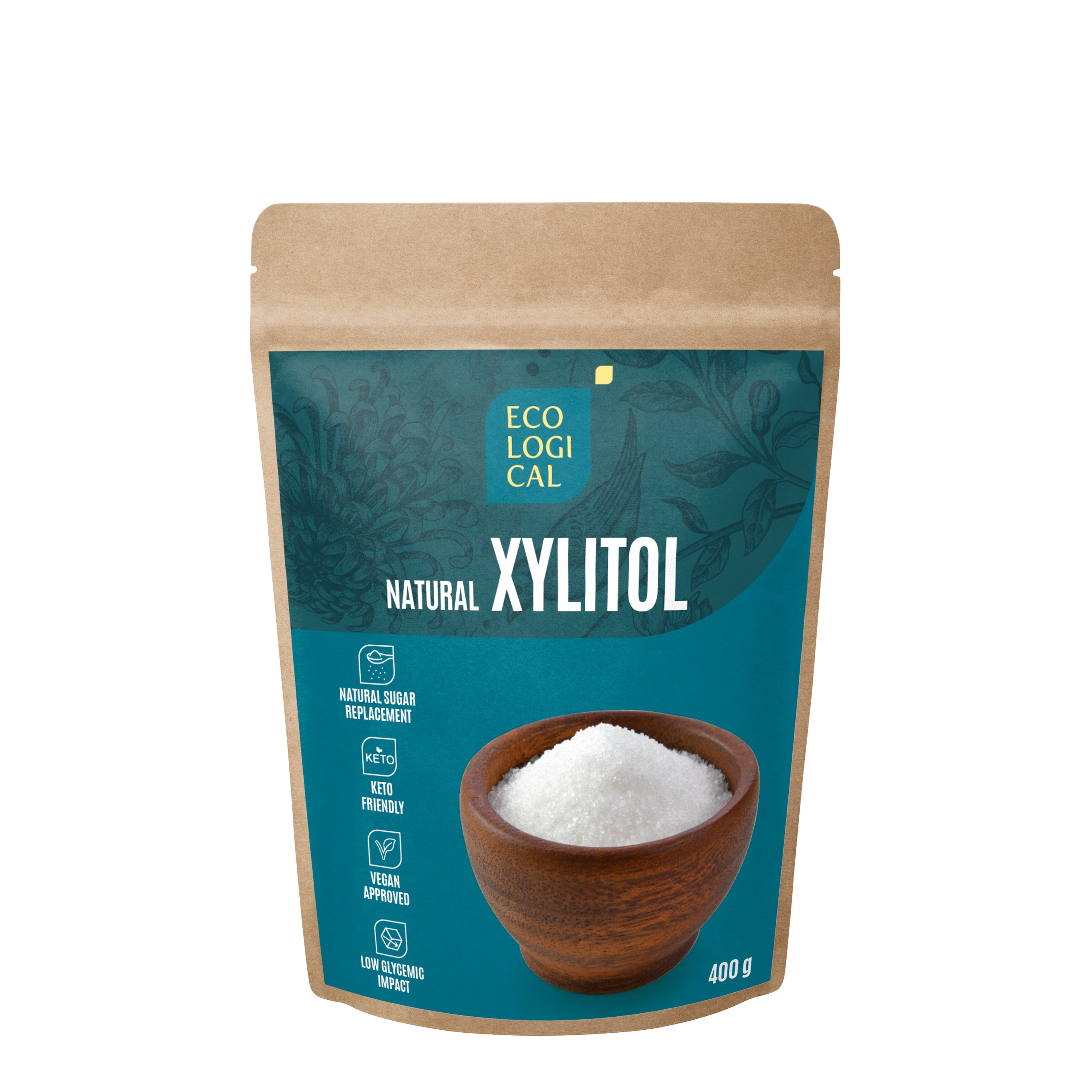 Premium ECOLOGICAL Natural Xylitol, 400g - Sugar Substitute for Healthy and Sustainable Living