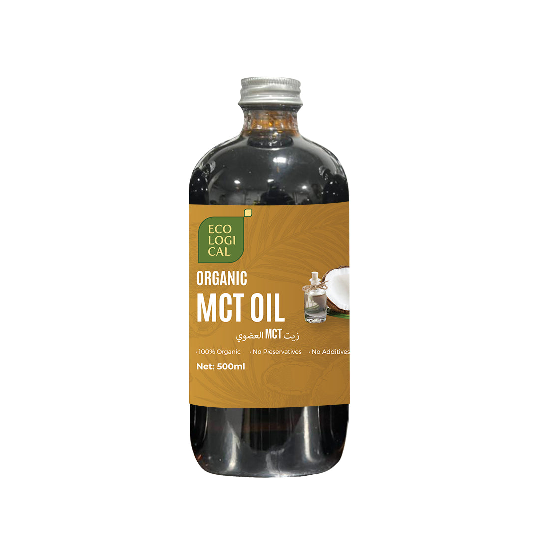 ECOLOGICAL Organic MCT Oil - Premium 500ml for Clean Energy and Wellness