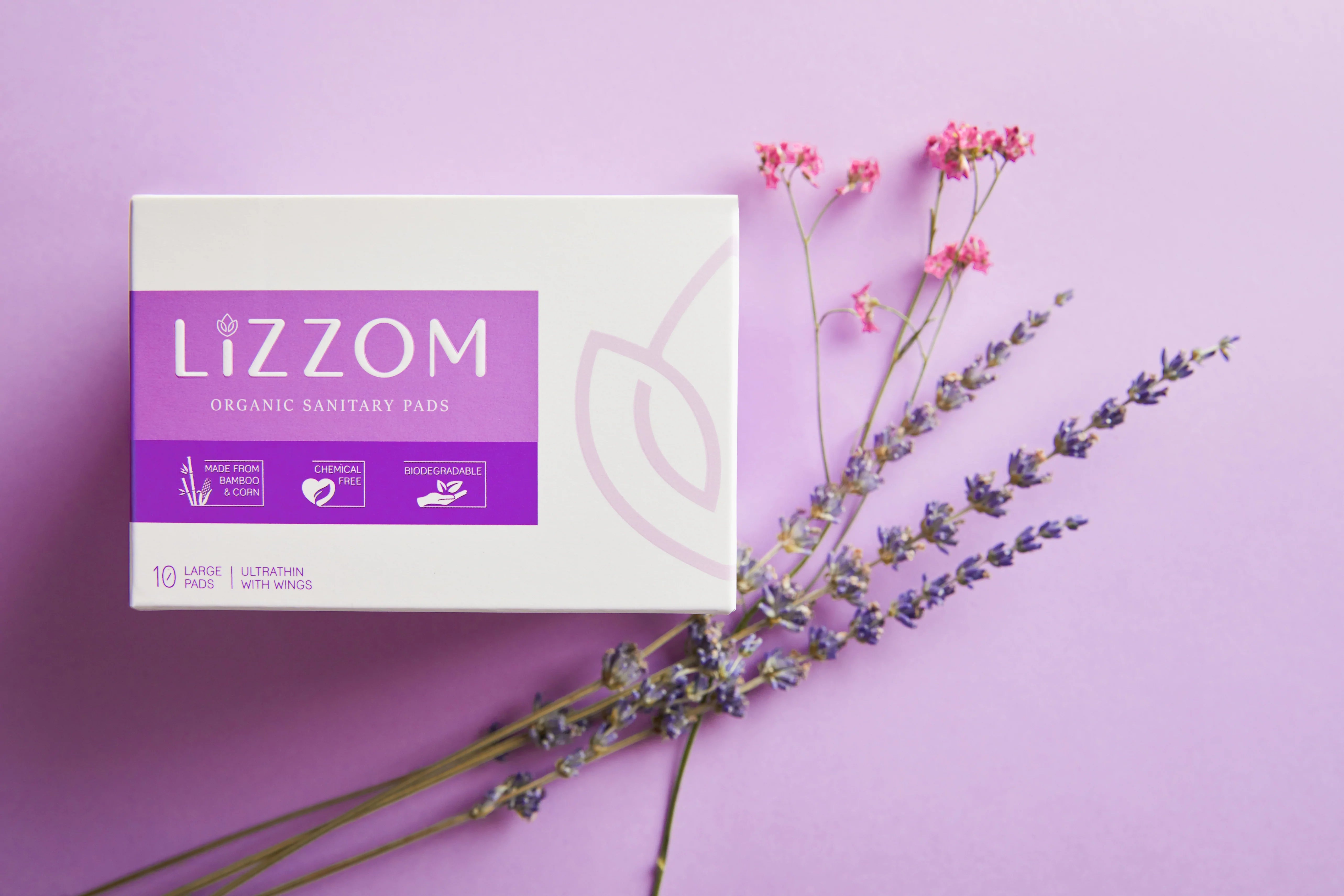 LiZZOM Ultra Thin Large Size Sanitary Pads With Wings (10 pc)