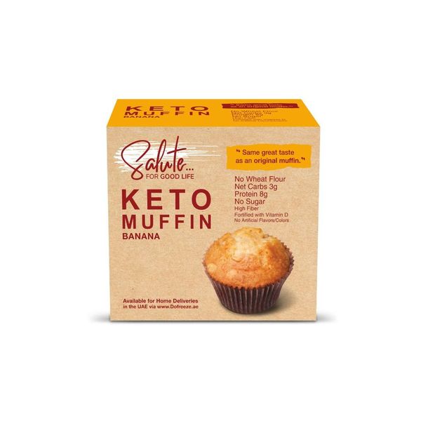 SALUTE Keto Muffin Banana, 60g, Keto-friendly