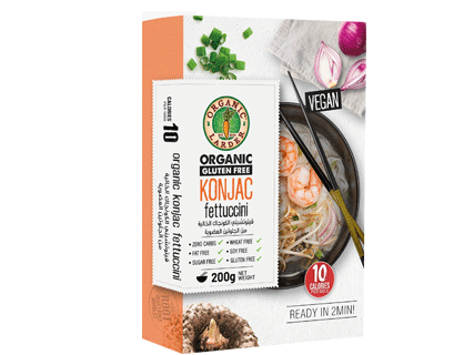 ORGANIC LARDER Konjac Fettuccini, 200g - Organic, Vegan, Gluten Free