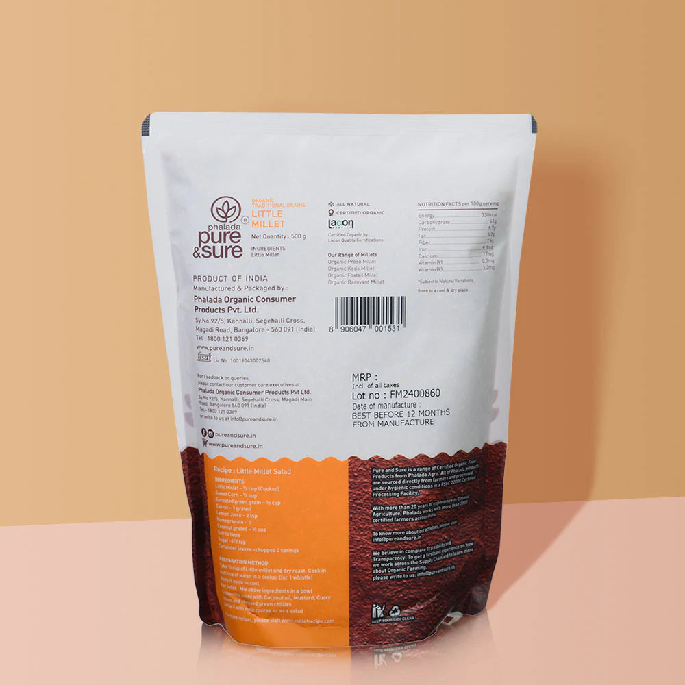 PURE & SURE Organic Little Millet, 500g