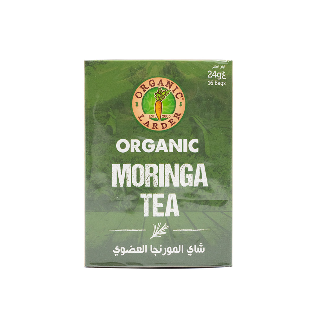 ORGANIC LARDER Moringa Tea, 16 Bags/24g - Organic, Vegan, Natural
