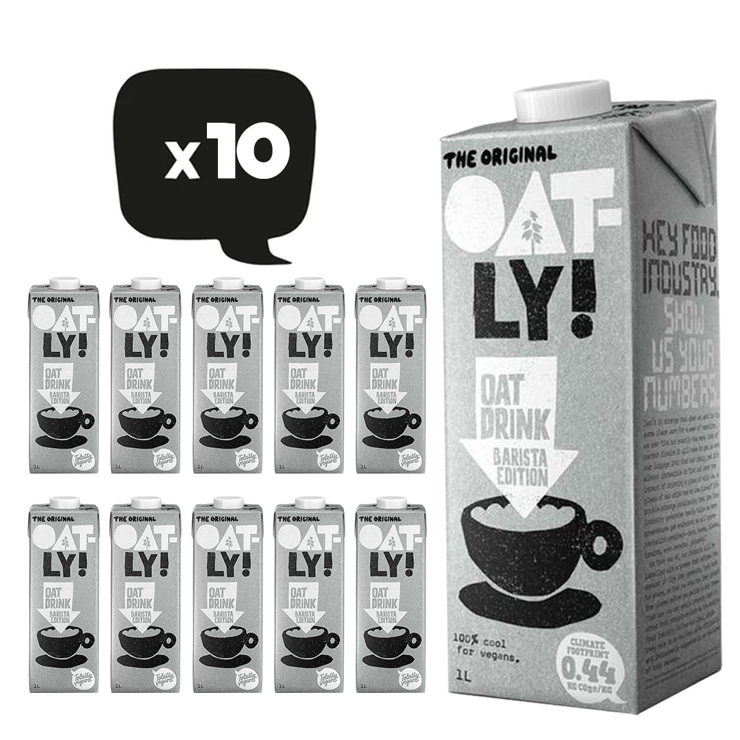 OATLY! Barista Foam-Able Oat Drink, 1L - Pack of 10, Vegan, Dairy Free