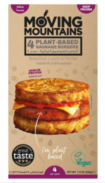 MOVING MOUNTAINS Vegan Sausage Patties, 224g - Pack Of 4