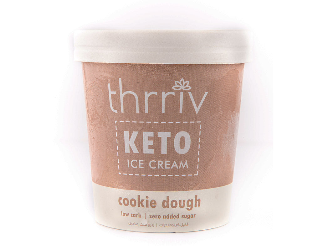 THRRIV Keto Cookie Dough Ice Cream, 500ml - Gluten Free, Keto Friendly