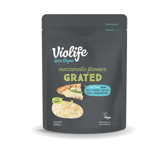 VIOLIFE Mozzarella Flavour Grated Cheese, 200g - Vegan Cheese