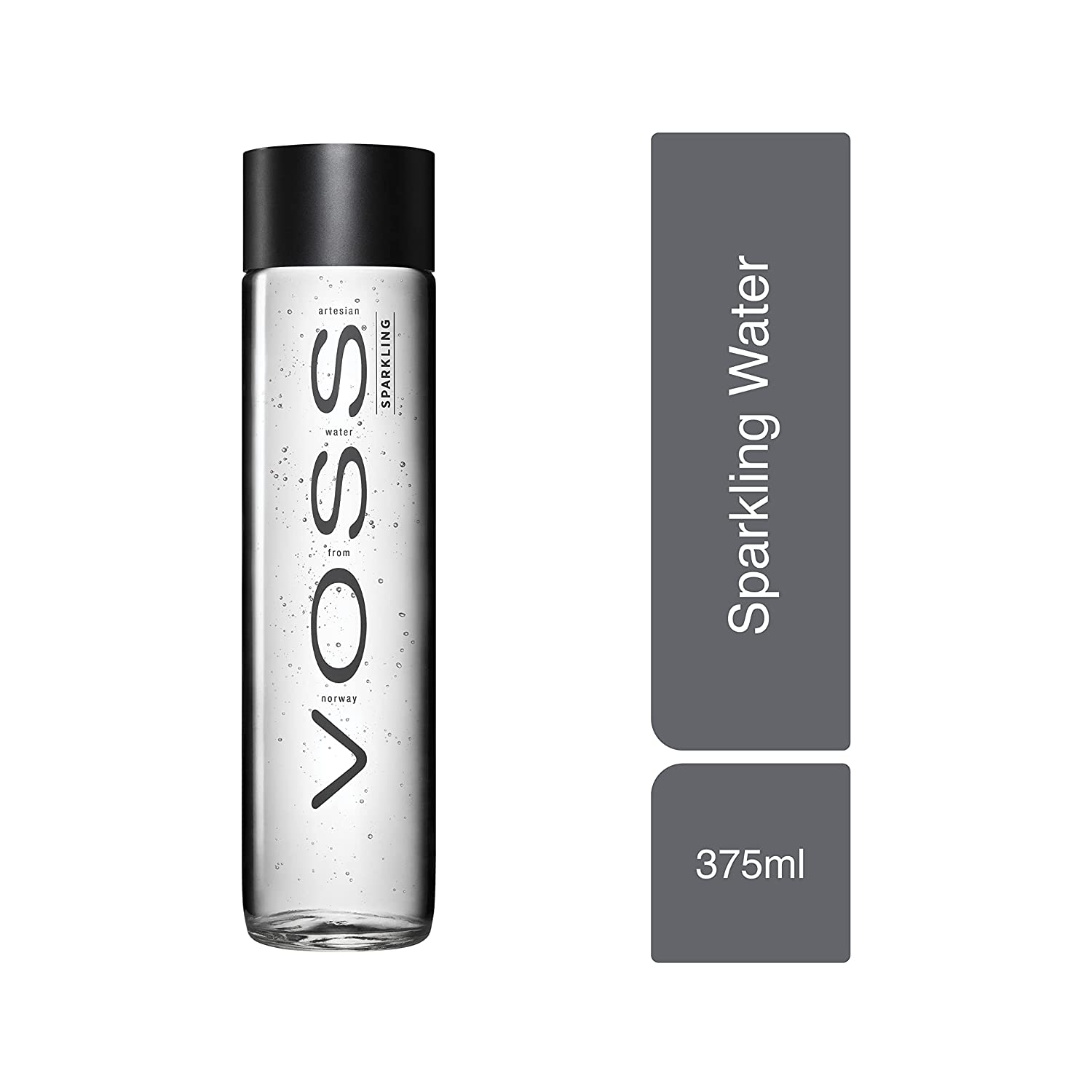 VOSS Artesian Sparkling Water, 375ml - Case of 24 Glass Bottles