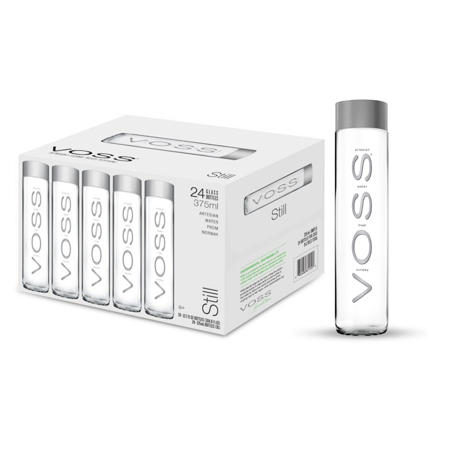 VOSS Artesian Still Water, 375ml - Case of 24 Glass Bottles