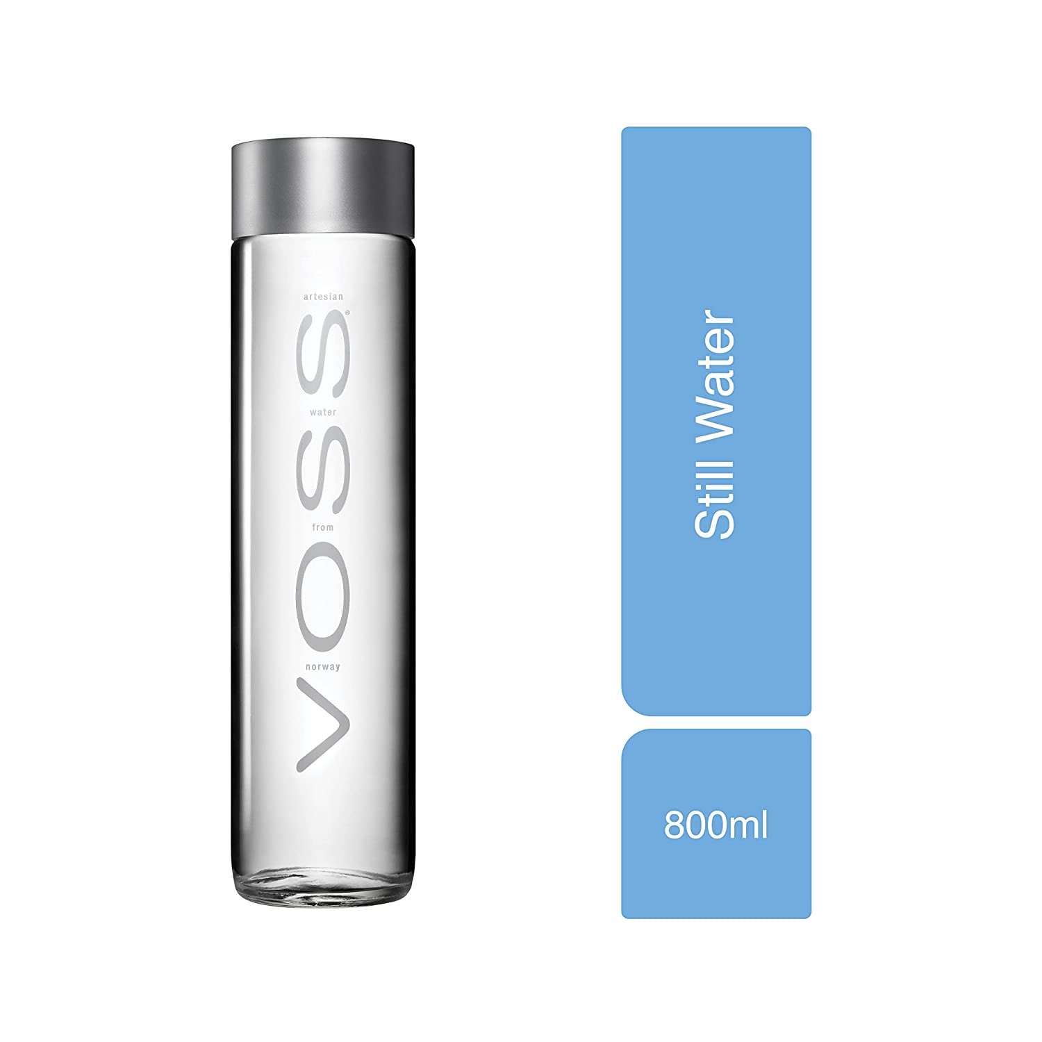 VOSS Artesian Still Water, 800ml - Case of 12 Glass Bottles