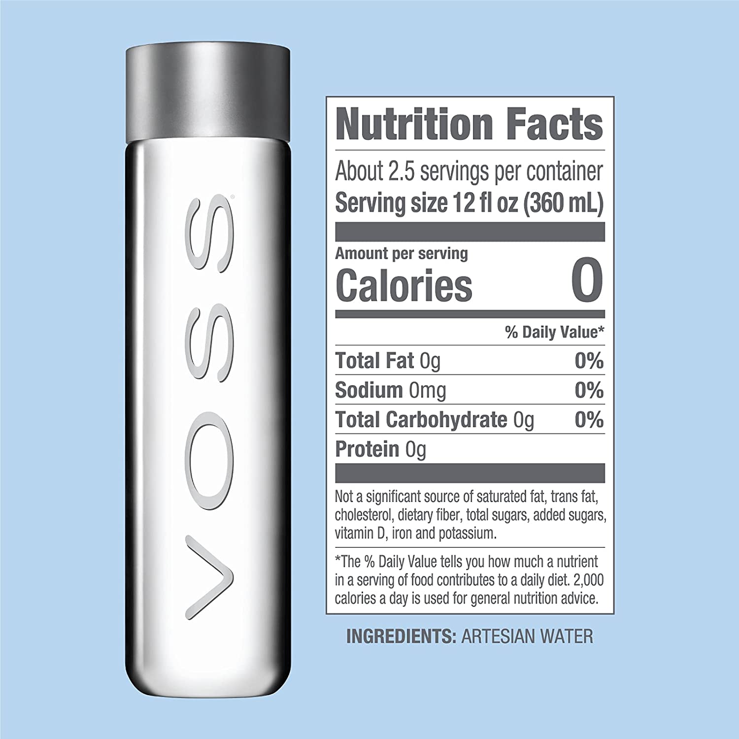 VOSS Artesian Still Water, 850ml - Case of 12 Plastic Bottles