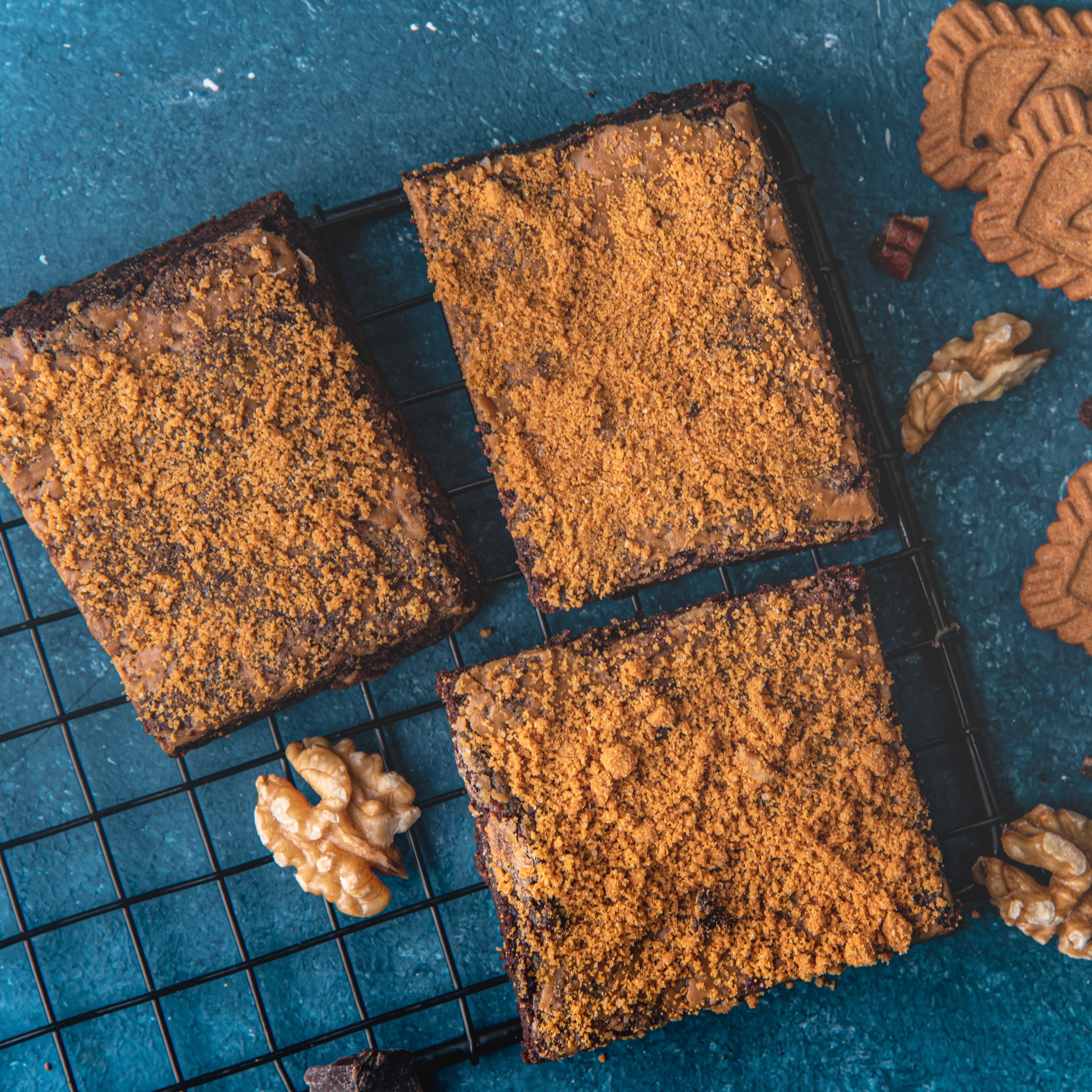 CARAMALIZE Lotus Biscoff Vegan Brownies - Pack Of 12