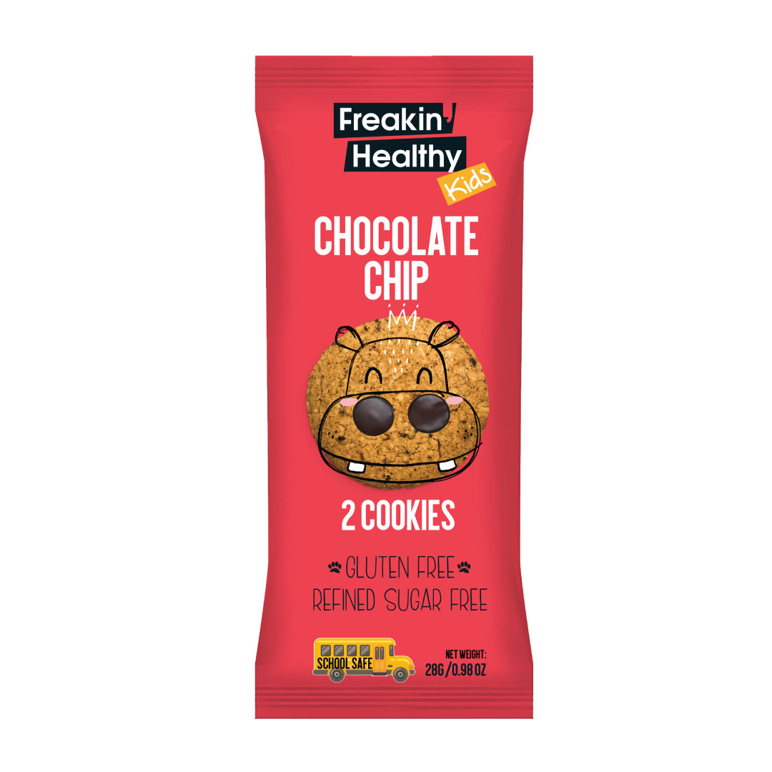 FREAKIN' HEALTHY Chocolate Chip Cookies, 28g - Vegan, Gluten Free, Sugar Free