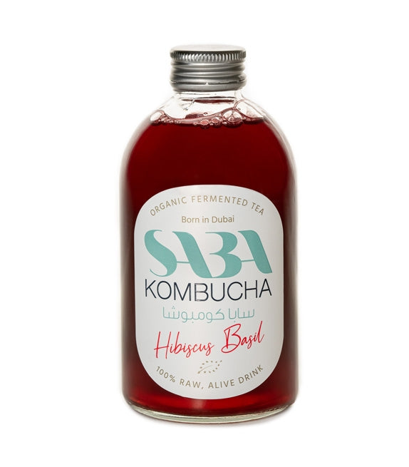 SABA Kombucha Hibiscus & Basil, 270ml