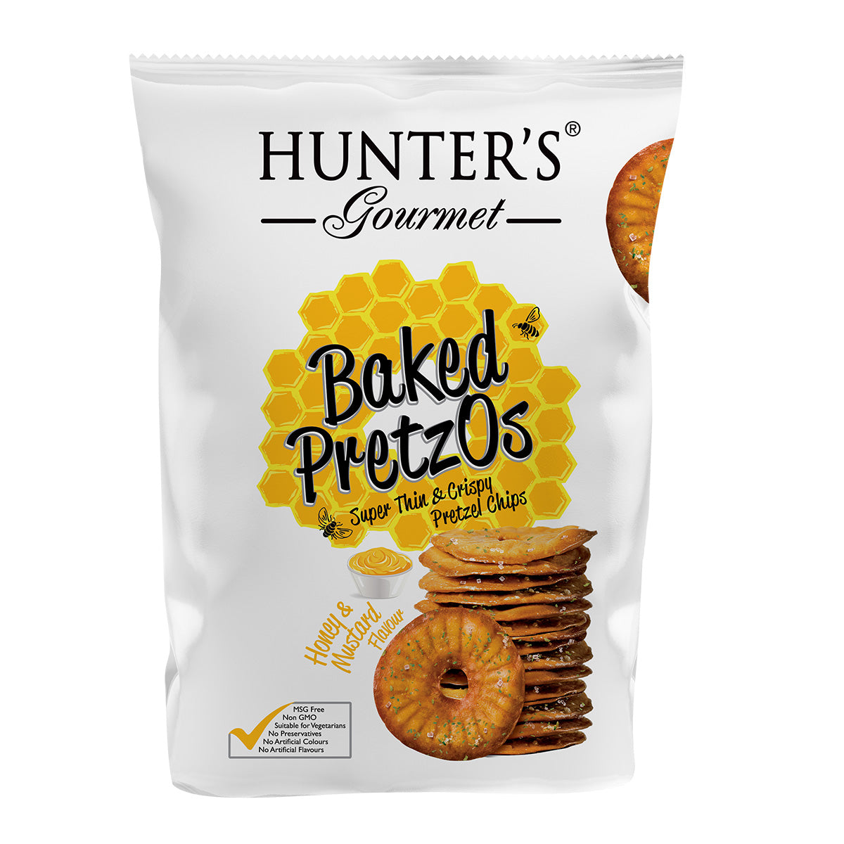 HUNTER'S GOURMET Baked Pretzos - Honey Mustard, 160g