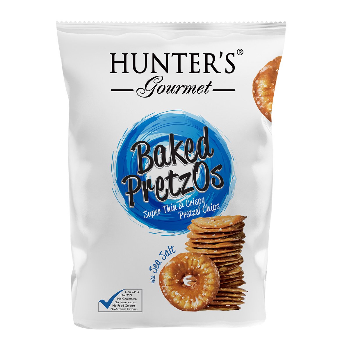 HUNTER'S GOURMET Baked Pretzos - Sea Salt, 180g