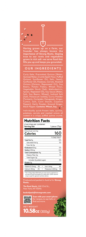 STRONG ROOTS Kale & Quinoa Burger, 300g