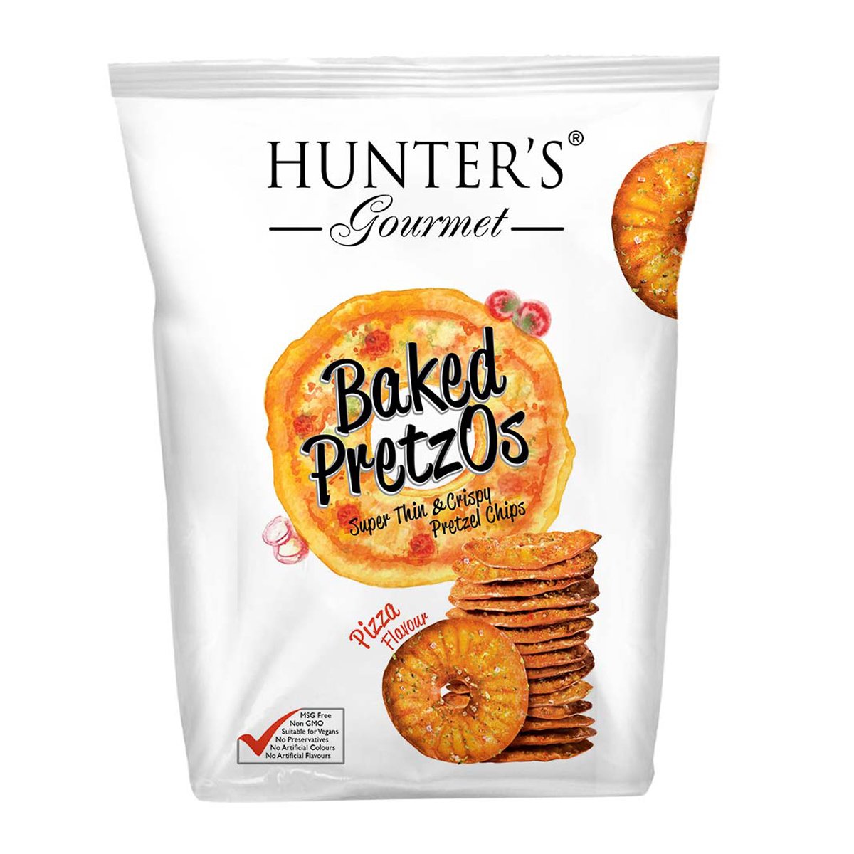 HUNTER'S GOURMET Baked Pretzos - Pizza, 70g