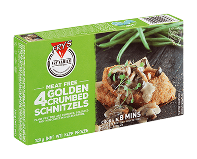 FRY'S Meat Free 4 golden Crumbed Schnitzels, 320g