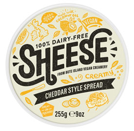 SHEESE Vegan Creamy Cheese Cheddar Style Spread, 255gm
