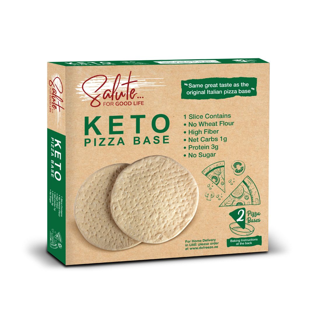 SALUTE Keto Pizza Base, 210g - Pack Of 2, Keto-friendly, Diabetic-friendly