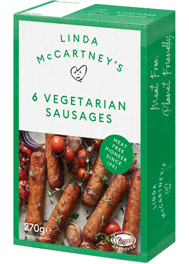 LINDA McCARTNEY'S Vegetarian Sausages, 270g (Pack of 6) - Vegan