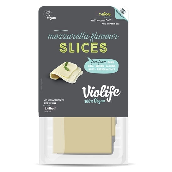 VIOLIFE Mozzarella Flavour Cheese Slices, 140g