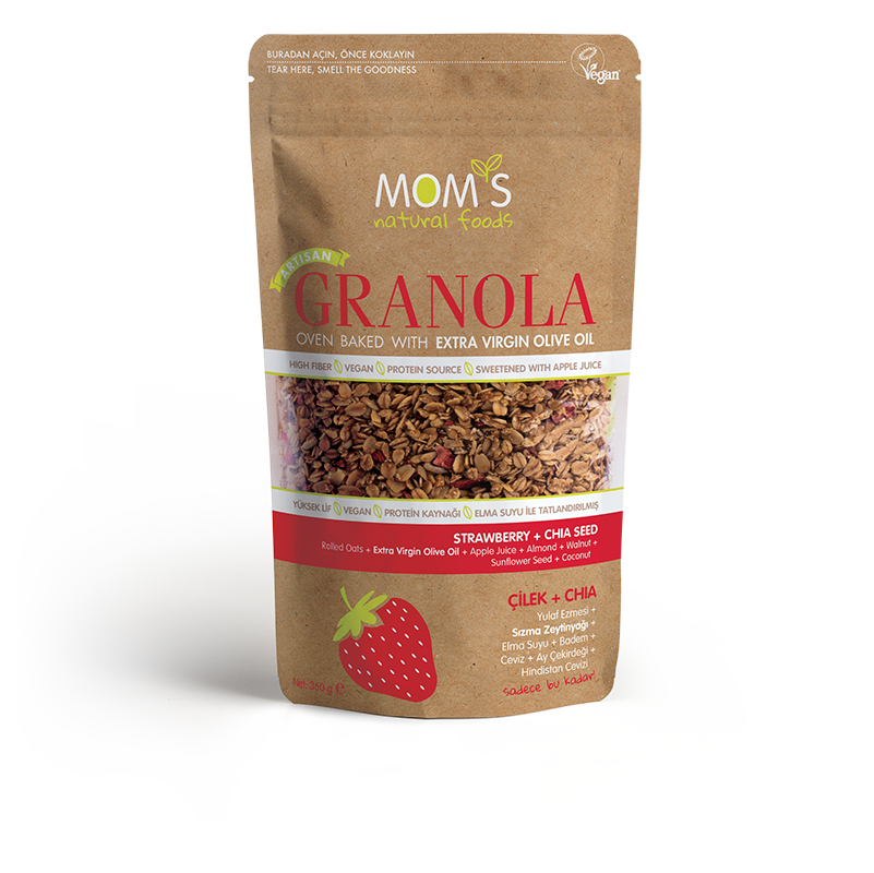 MOM&#039;S NATURAL FOODS Strawberry Granola,360g