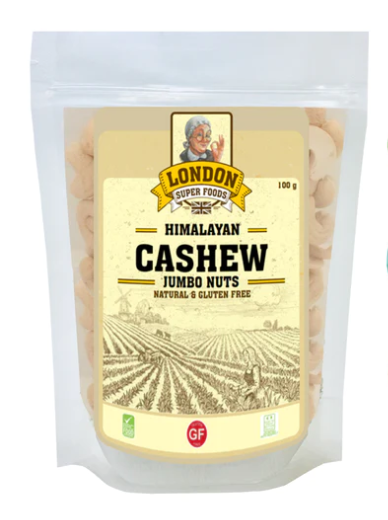 LONDON SUPER FOODS Himalayan Natural Cashew Nuts, 100g - Gluten Free