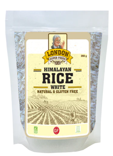LONDON SUPER FOODS Himalayan Natural  White Basmati Rice, 350g - Gluten Free