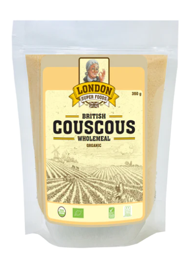 LONDON SUPER FOODS British Organic Wholemeal Couscous, 350g
