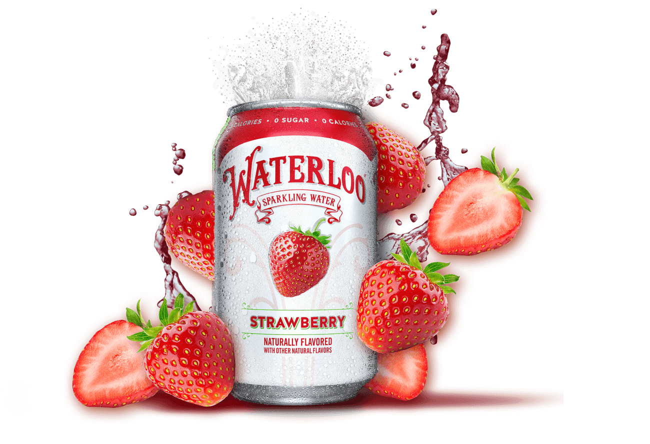 WATERLOO  Strawberry Sparkling Water, 355ml